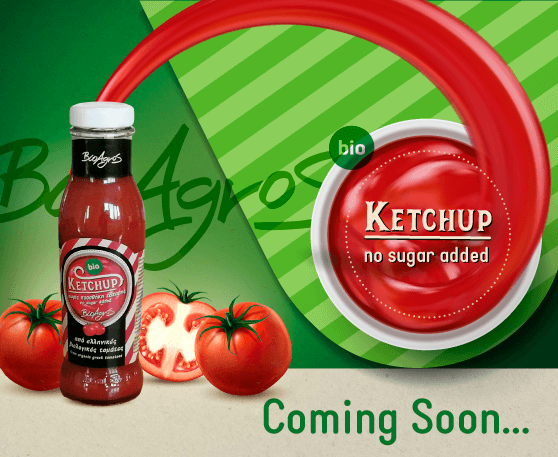 New organic ketchup without sugar of Bioagros… Cooming soon!
